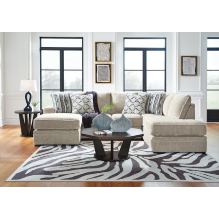 Sectional with 2 Chaises