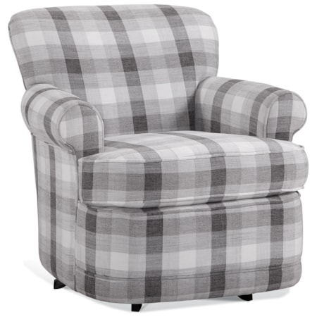 Traditional Upholstered Swivel Chair