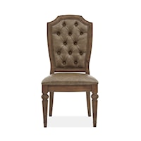 Traditional Dining Side Chair with Button Tufting