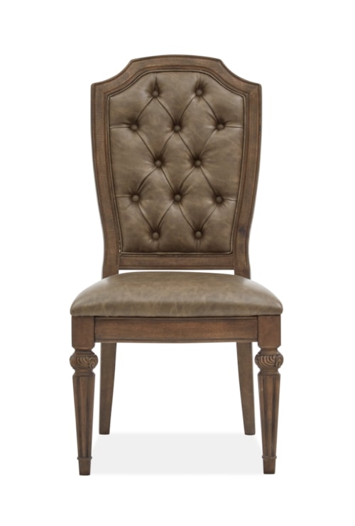Traditional Dining Side Chair with Button Tufting