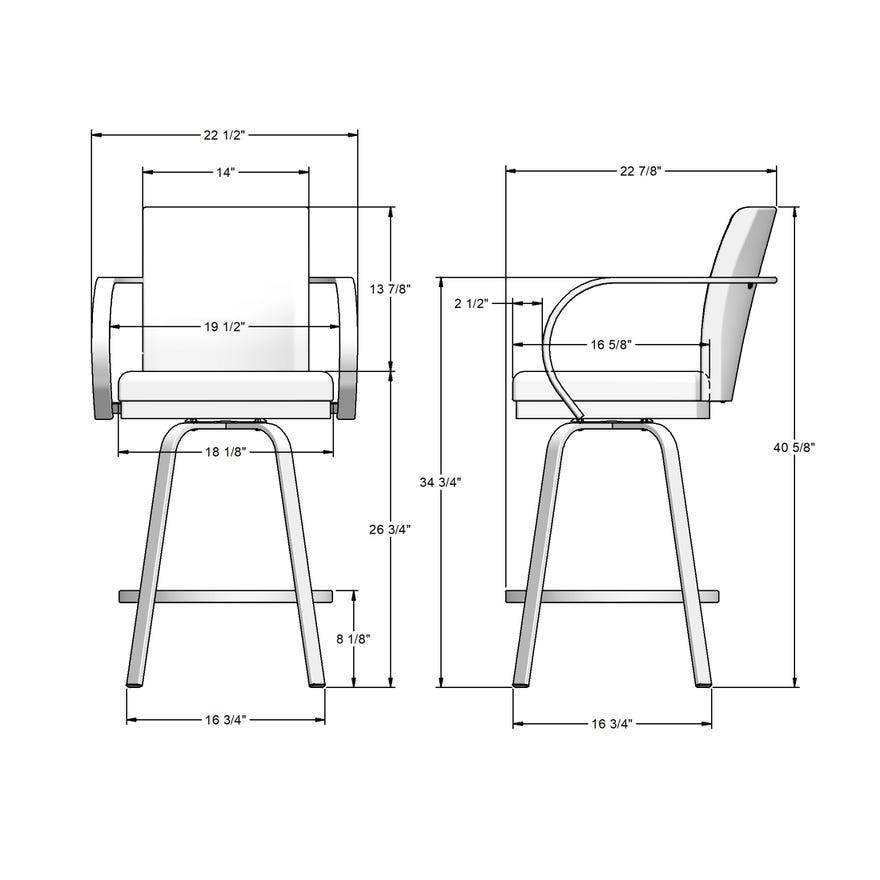 Upholstered Counter Height Swivel Stool