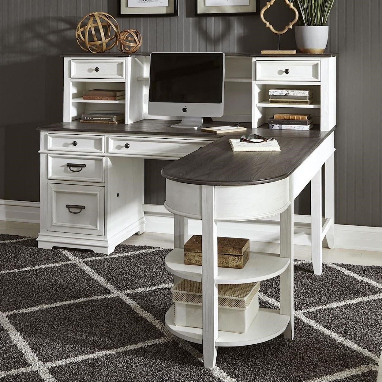 Liberty Furniture Allyson Park L-Shaped Desk