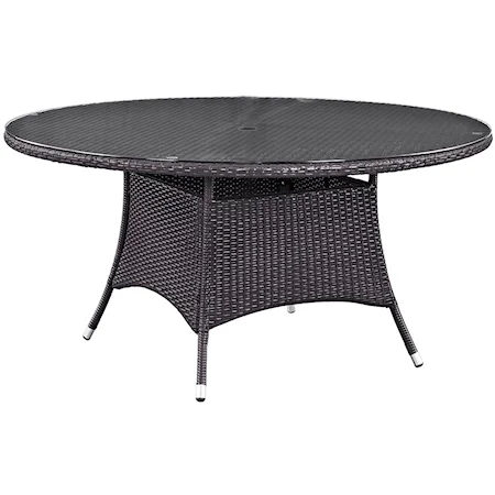 59" Round Outdoor Dining Table