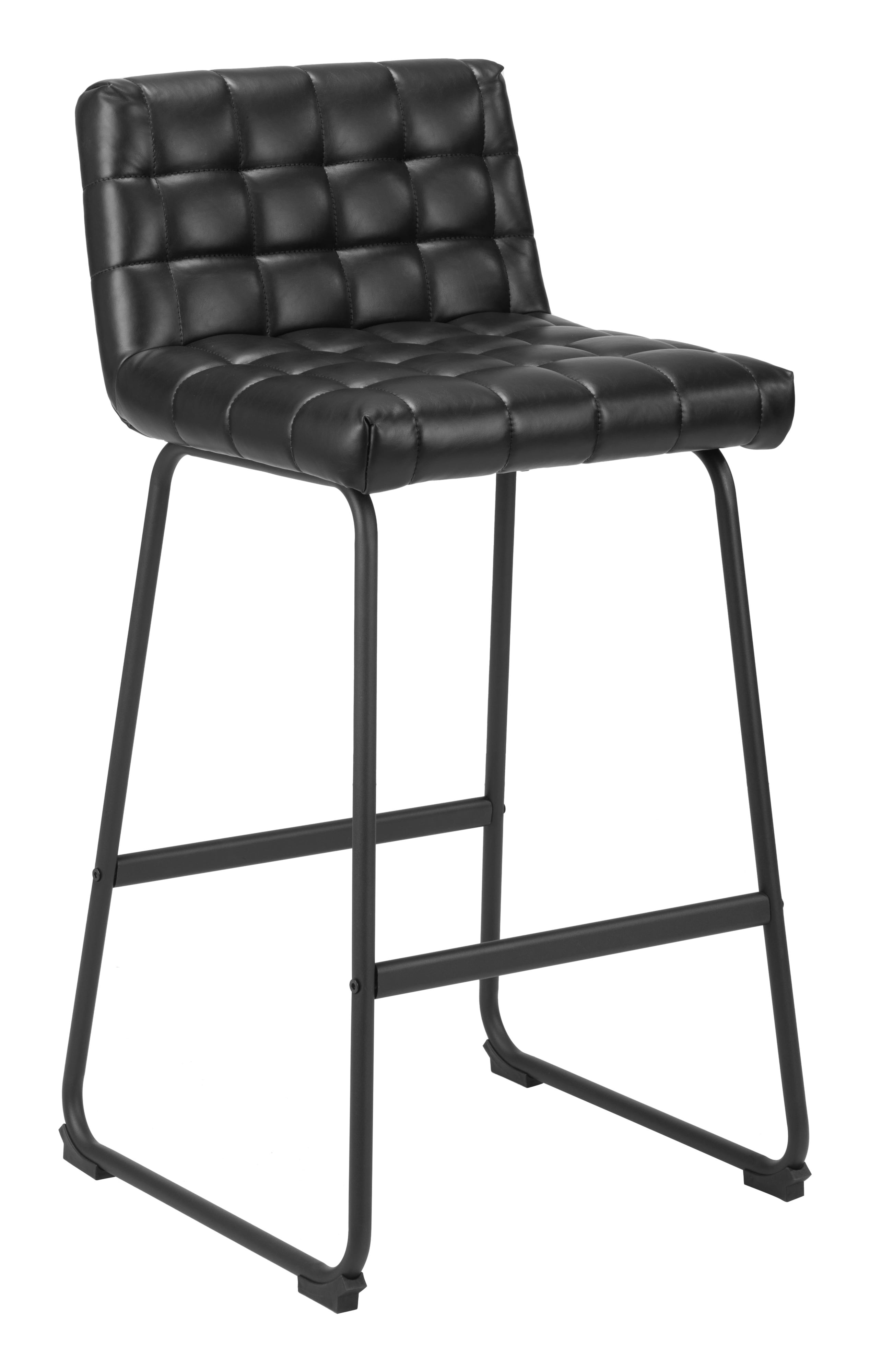 Zuo Pago Collection 110069 Contemporary Tufted Barstool Value City Furniture Bar Bar Stools