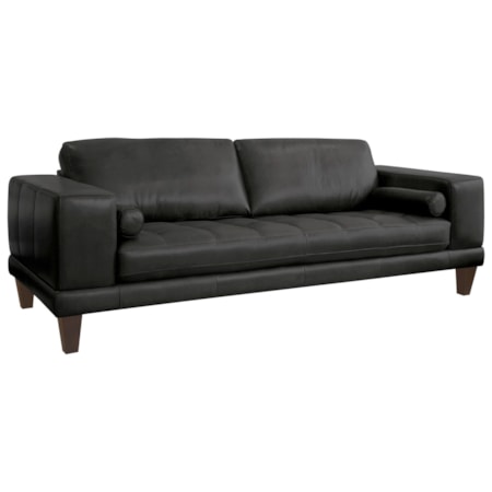 Upholstered Sofa with Bolster Pillows