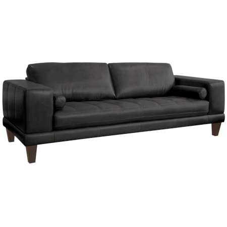 Upholstered Sofa with Bolster Pillows