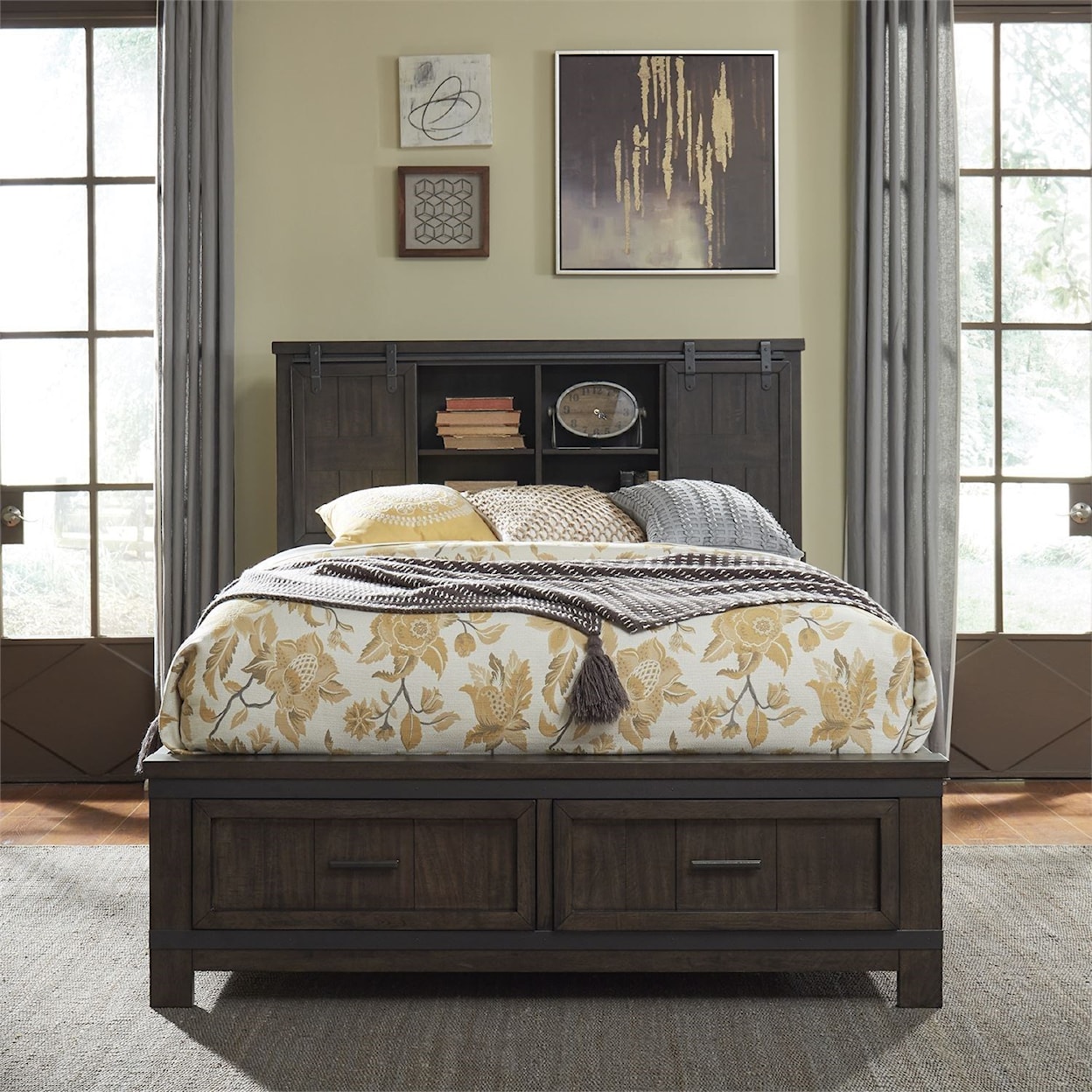 Liberty Furniture Thornwood Hills Queen Bookcase Bed