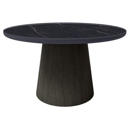 54" Rd. Faux-Stone Pedestal Dining Table