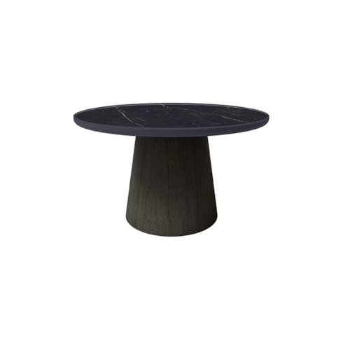 Pompano 54" Round Faux-Stone Pedestal Dining Table