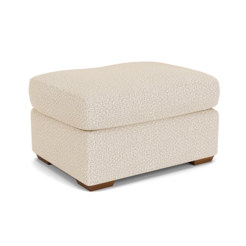 Casual Ottoman with Block Feet