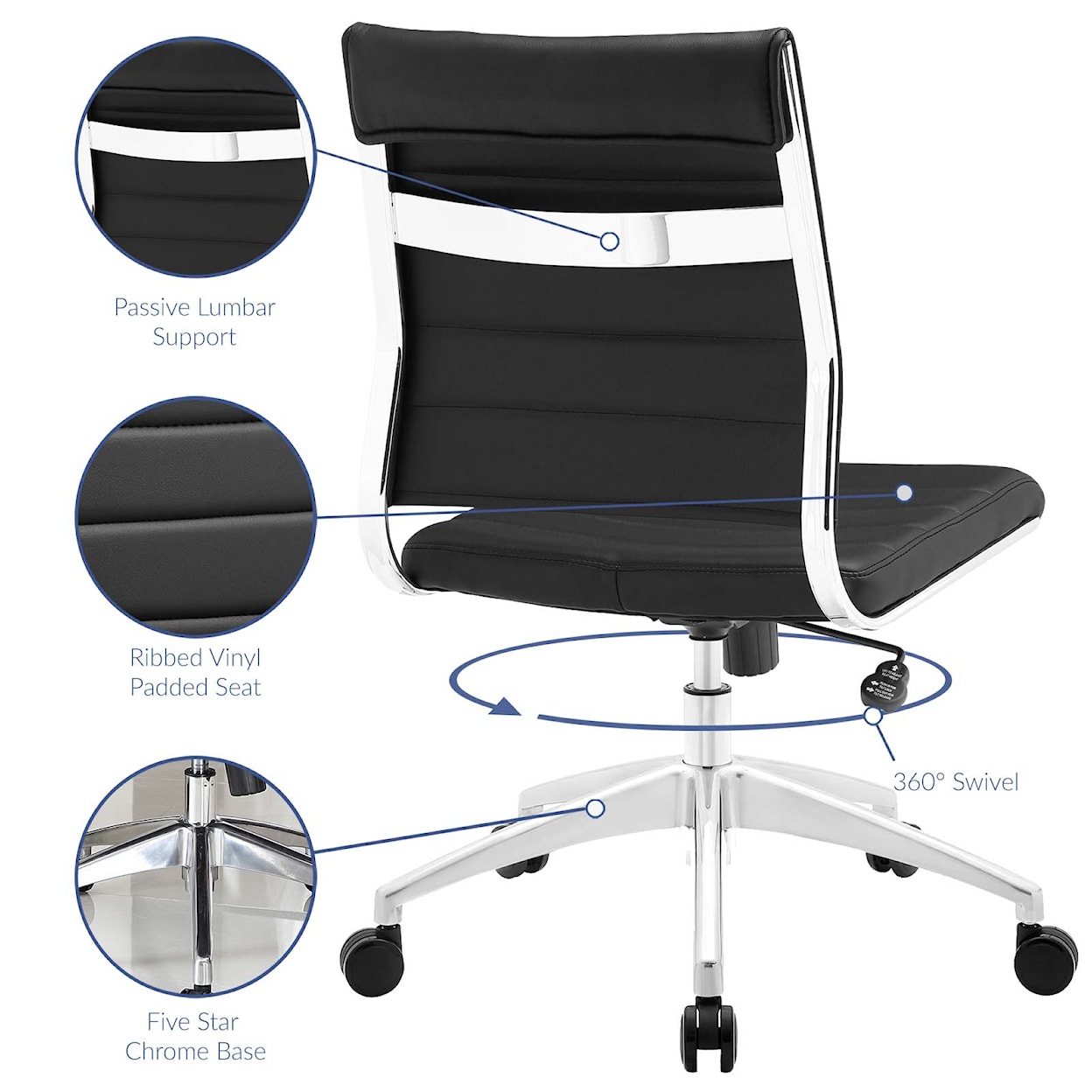 Modway Jive Armless Office Chair