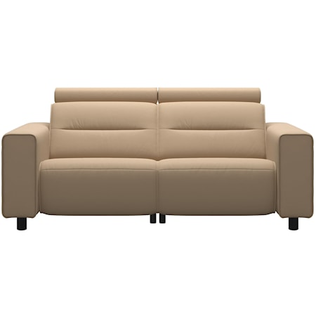 Power Reclining Loveseat with 2 Seats and Wide Arms