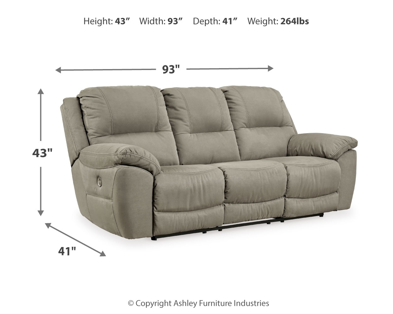 Signature Design by Ashley Next-Gen Gaucho Reclining Power Sofa