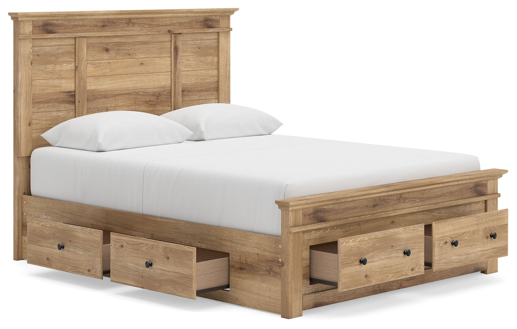 Queen Panel Storage Bed