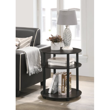 Three Tier Round Bedside Table