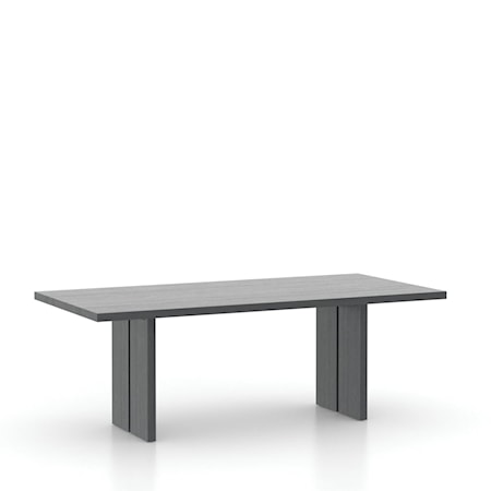 Rectangular wood table