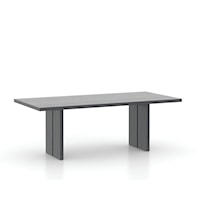 Rectangular wood table