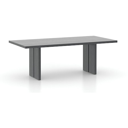 Rectangular wood table