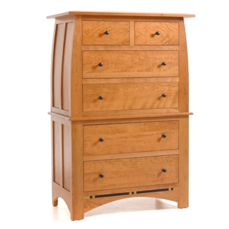 6-Drawer Chest on Chest