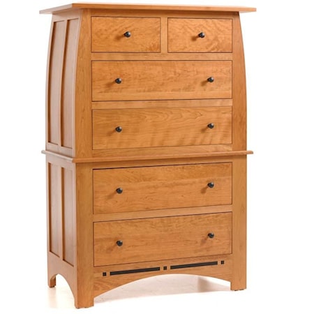 6-Drawer Chest on Chest