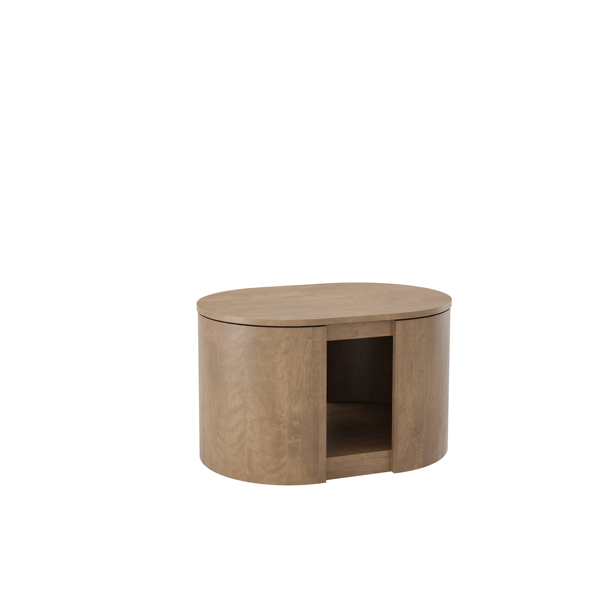 30" x 21" Oval End Table w/Shelf