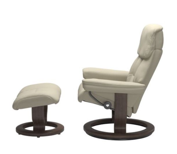 Small Ruby Classic Recliner &amp; Ottoman