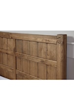 Vaughan Bassett Dovetail Bedroom Rustic California King Board and Batten Bed with Low Profile Footboard