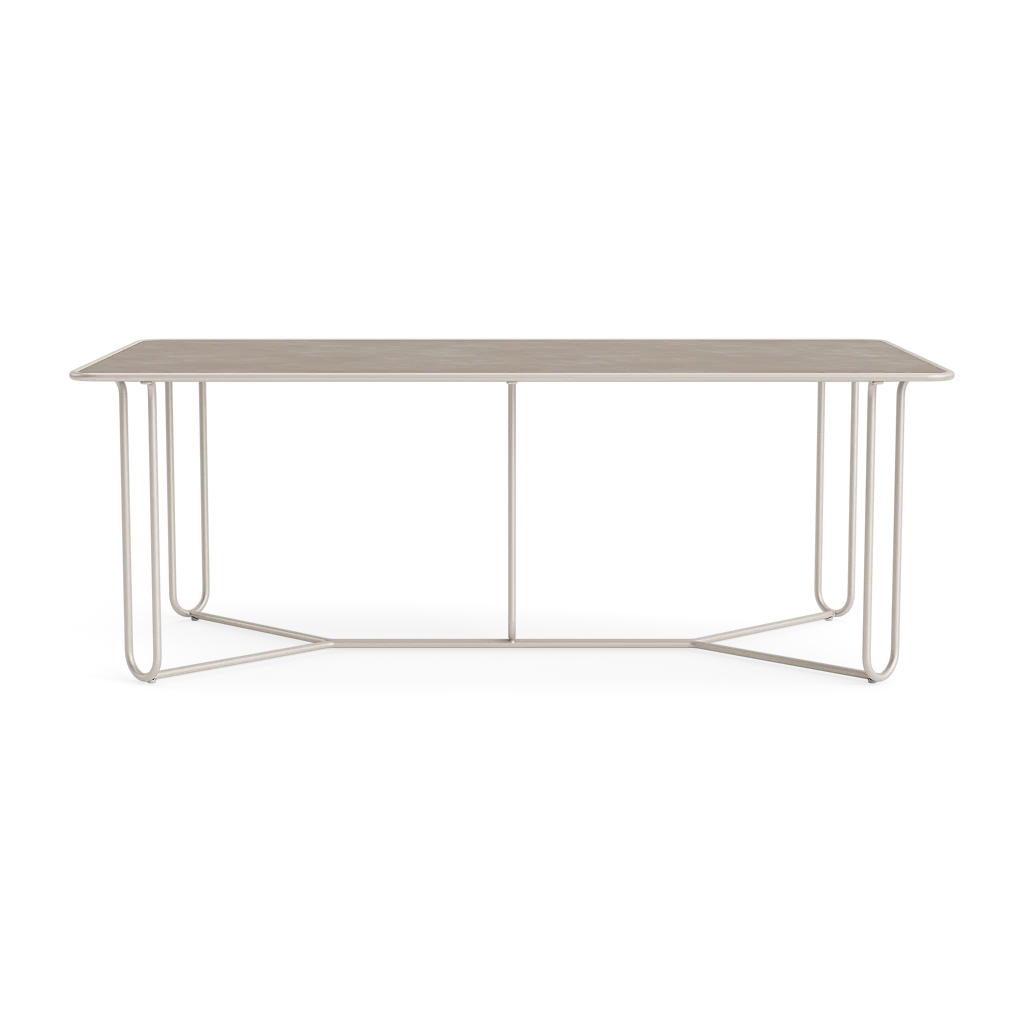 77" Aluminum Dining Table w/Ceramic Top