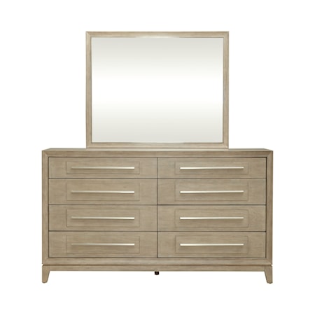 8-Drawer Dresser and Mirror