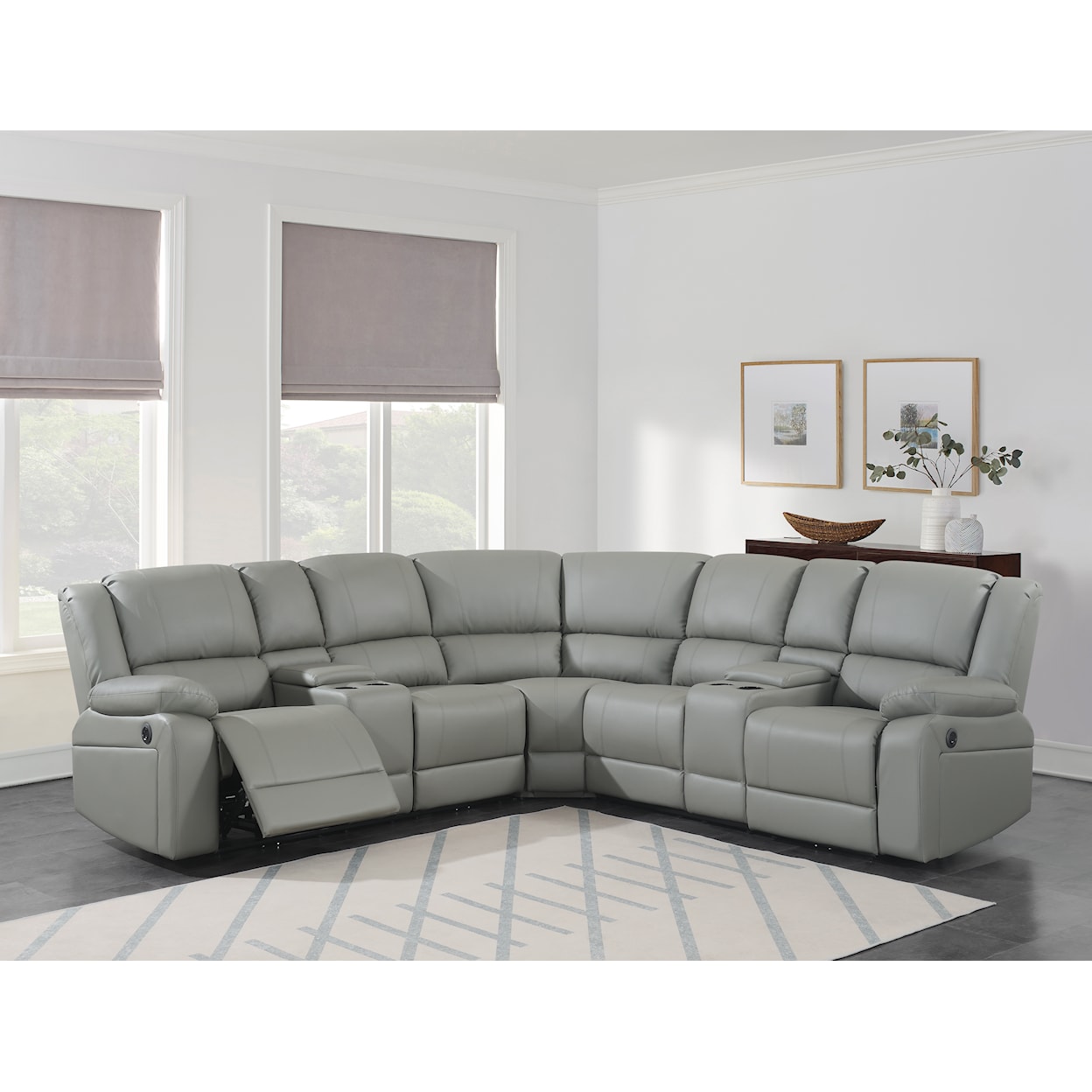 New Classic Furniture Rinaldi Power Reclining Sectional Sofa