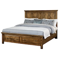 Traditional Queen Mansion Bed with Footboard Storage