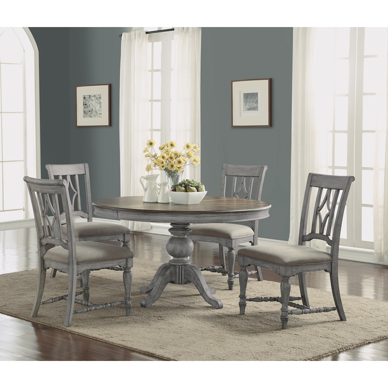 Flexsteel Wynwood Collection Plymouth 5 Piece Dining Set