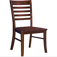 Roma Farmhouse Dining Side Chair with Ladder Back - Espresso