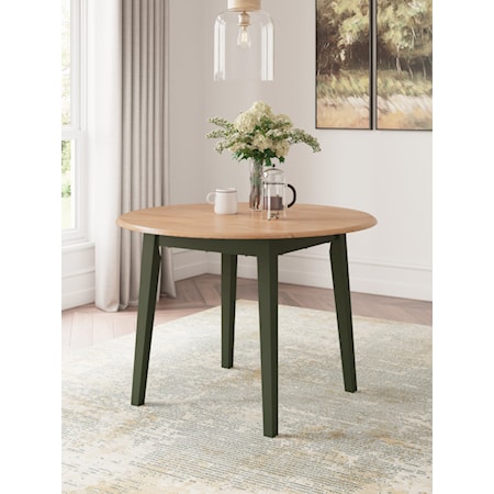 Round Drm Drop Leaf Table