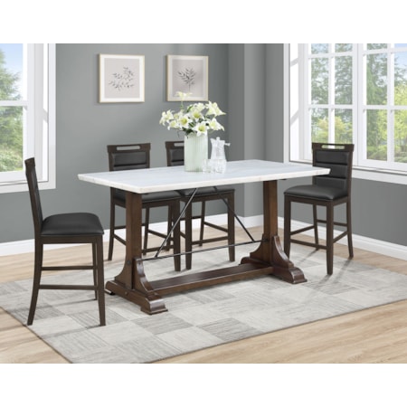5-piece Counter Height Dining Table Set