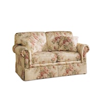 Traditional Loveseat with Rolled Arms