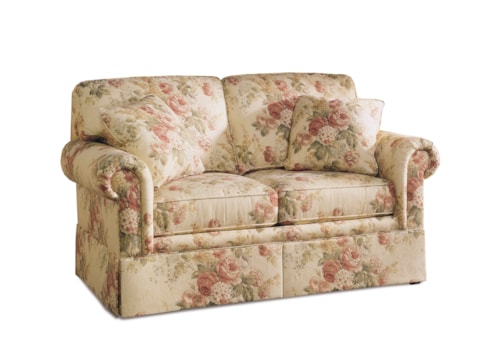 Traditional Loveseat with Rolled Arms