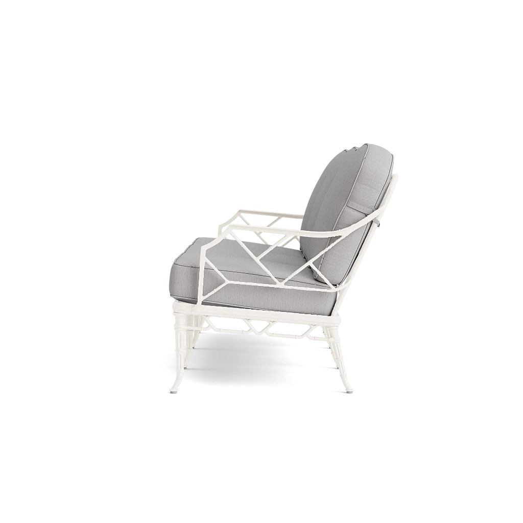 Brown Jordan Calcutta Classic Cushioned Aluminum Lattice Sofa