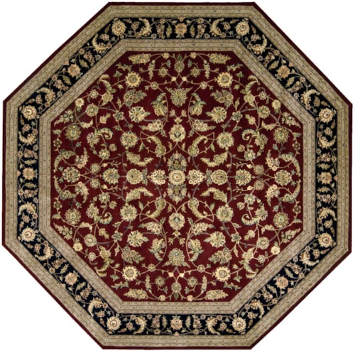 10' x OCTAGON Burgundy Octagon Rug
