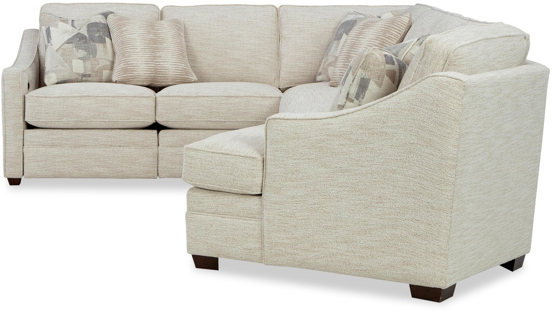 3-Piece Sectional Sofa with RAF Cuddler