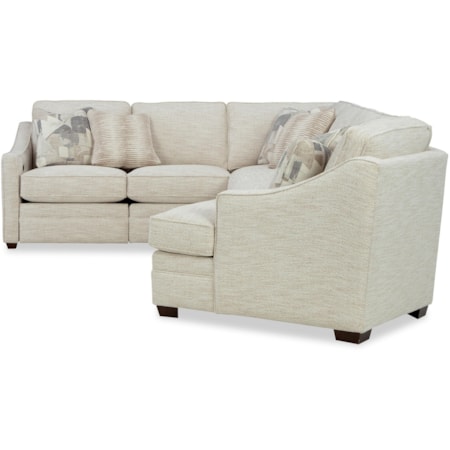 3-Piece Sectional Sofa with RAF Cuddler