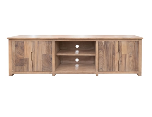 Transitional TV Stand with Wire Management