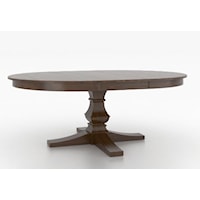 Customizable Round Wood Table with 20" Leaf
