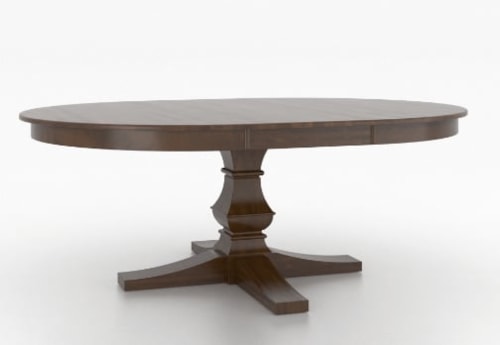 Customizable Round Wood Table with 20" Leaf