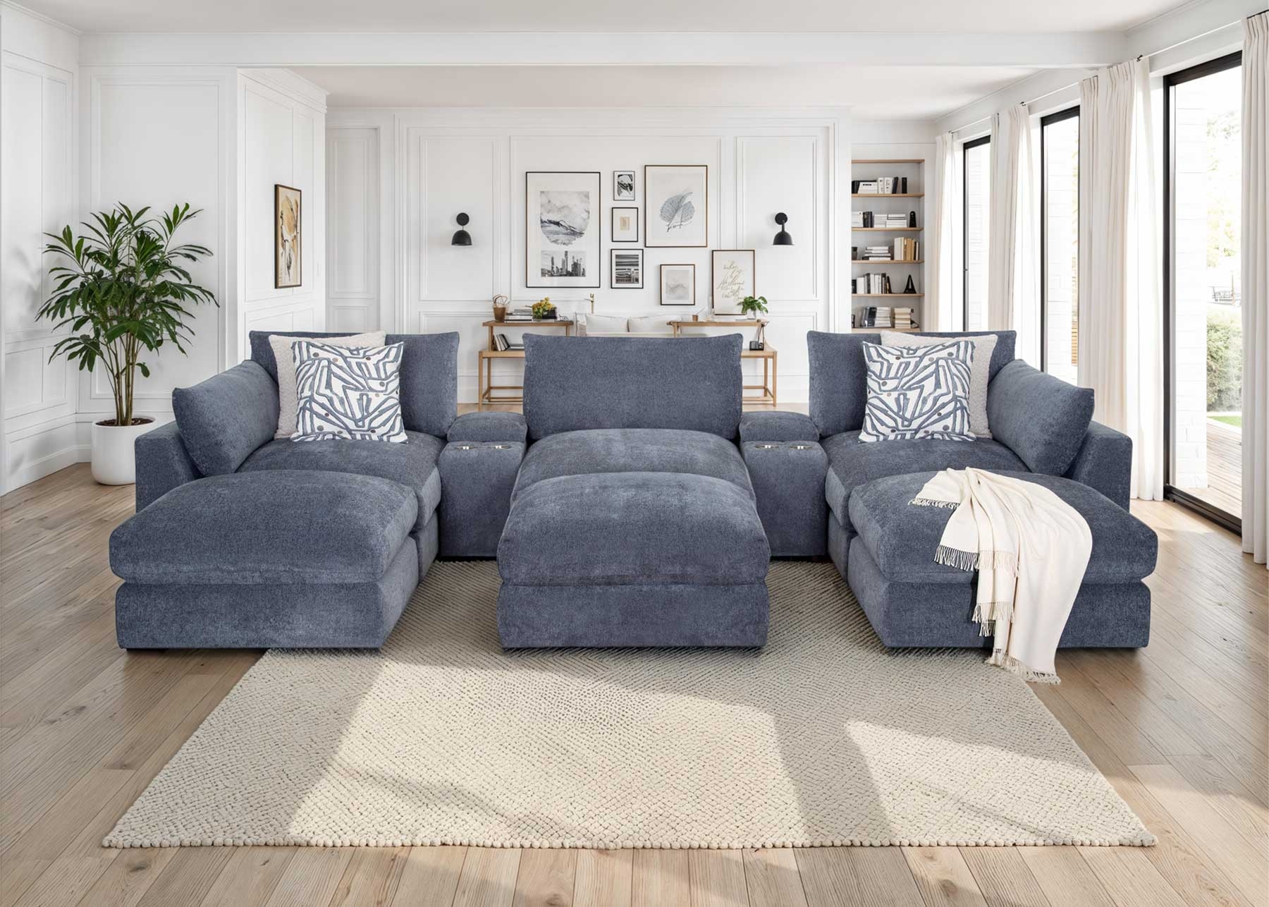 8-Piece Sleeper Sectional Sofa