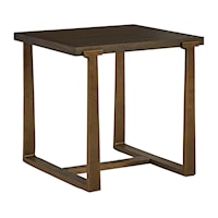 Contemporary Wood/Metal End Table