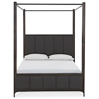 King Canopy Bed in Vintage Coffee