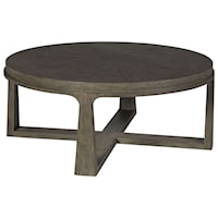 Rousseau Contemporary Round Wood Cocktail Table