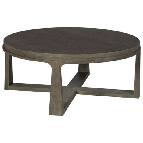 Rousseau Contemporary Round Wood Cocktail Table