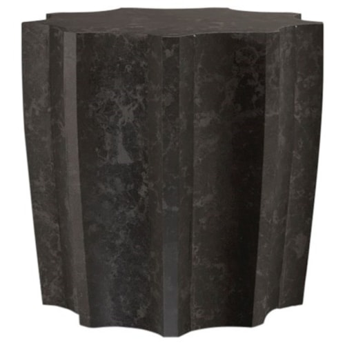 Shaped End Table in Dark Finish